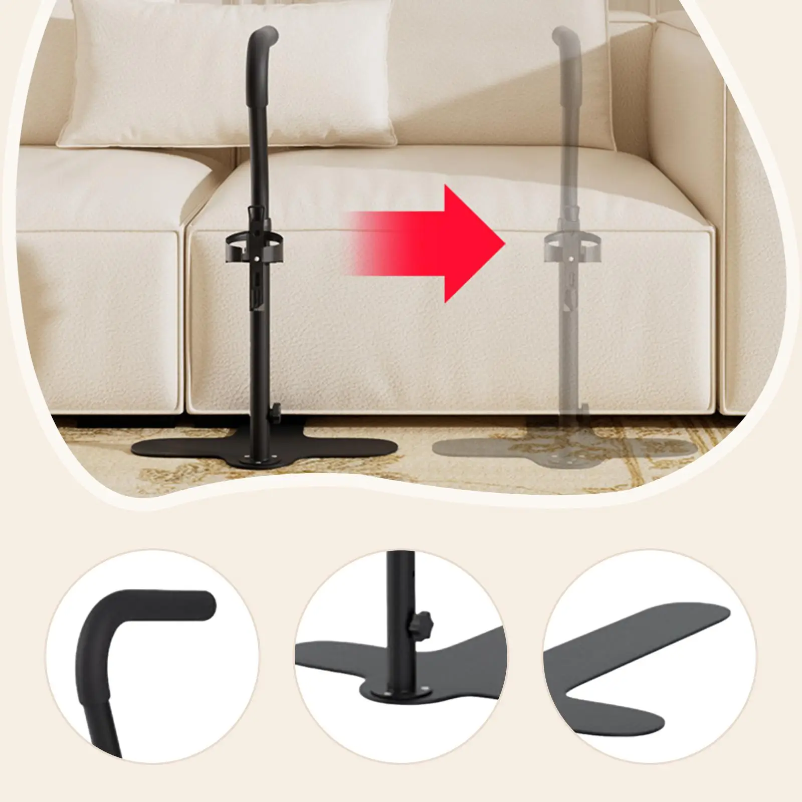 Comfortable Grip Sofa Stand Assist Handrail Carbon Steel Support Bar for Elderly Home Safety
Comfortable Grip Sofa Stand Assist Handrail Carbon Steel Support Bar for Elderly Home Safety
