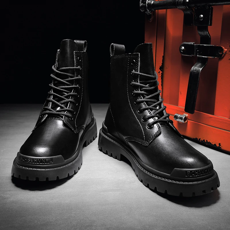 Men Black Cotton Warm High Top Boots Retro Height Increasing Non Slip Suitable for Young People on The Streets
Men Black Cotton Warm High Top Boots Retro Height Increasing Non Slip Suitable for Young People on The Streets