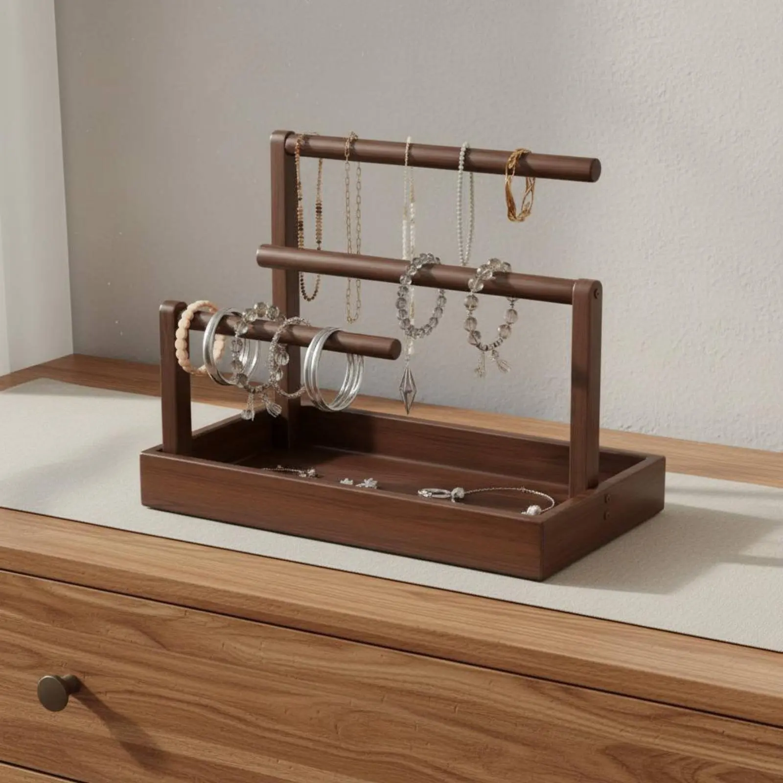 3 Tier Jewelry Stand Space Saving Necklace Rack with Tray Watch Display Rack Large Capacity Household Storage Easy Reach
3 Tier Jewelry Stand Space Saving Necklace Rack with Tray Watch Display Rack Large Capacity Household Storage Easy Reach