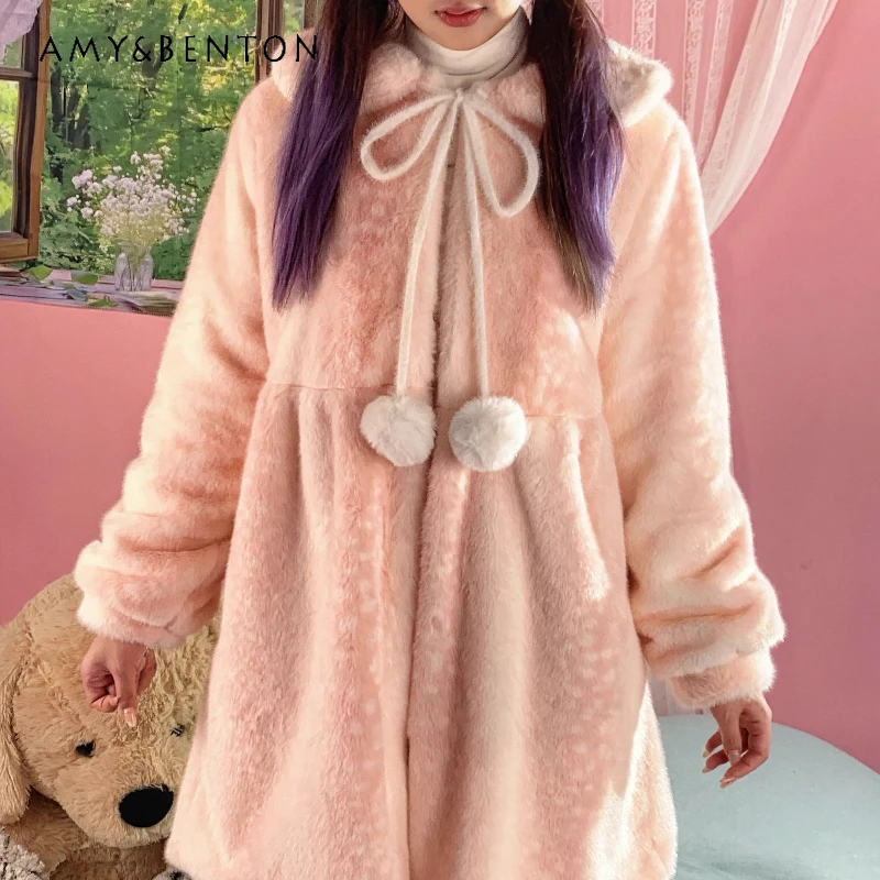 Original Design 2025 Winter New Women's Jackets Korean Loose Versatile Keep Warm Plush Lamb Wool Cute Girl Long Coats Ladies
Original Design 2025 Winter New Women's Jackets Korean Loose Versatile Keep Warm Plush Lamb Wool Cute Girl Long Coats Ladies