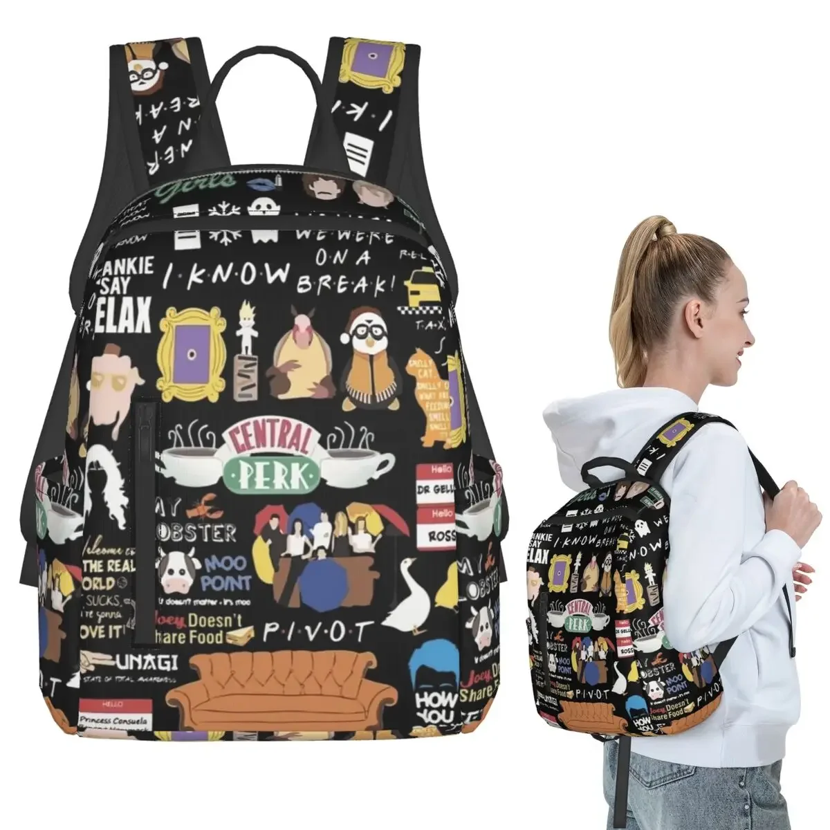 Unisex Funny Friends Collage Backpack Student Boys Girls BookBag Kids School Bag Laptop Shoulder Bags for Men Women
Unisex Funny Friends Collage Backpack Student Boys Girls BookBag Kids School Bag Laptop Shoulder Bags for Men Women