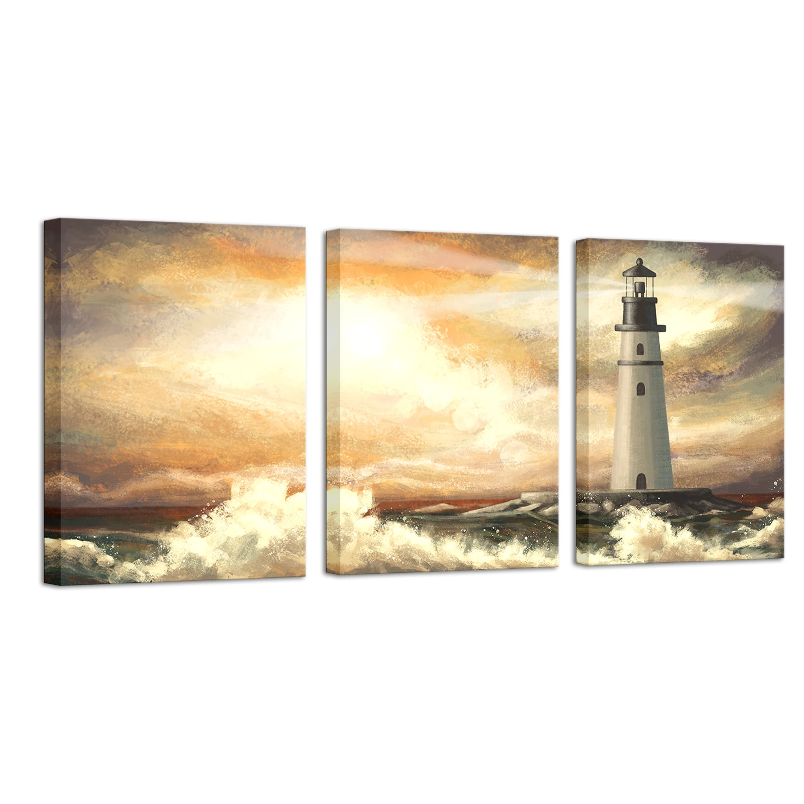 3 Pieces Lighthouse and Sunset Poster Home Decor Abstract Seascape Print Canvas Art Modern Style Pictures Living Room Wall Art
3 Pieces Lighthouse and Sunset Poster Home Decor Abstract Seascape Print Canvas Art Modern Style Pictures Living Room Wall Art