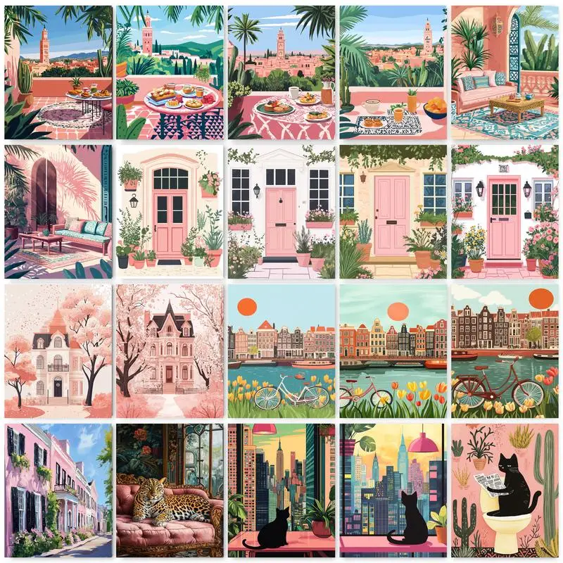 GATYZTORY DIY Diamond Painting Kit Pink Scenery Full Round Diamond Mosaic Embroidery Craft Cross Stitch Home Decoration
GATYZTORY DIY Diamond Painting Kit Pink Scenery Full Round Diamond Mosaic Embroidery Craft Cross Stitch Home Decoration