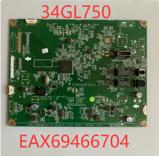 Original 34GL750 34GL750 27GL83A Drive Board EAX67626053 EAX69466704
Original 34GL750 34GL750 27GL83A Drive Board EAX67626053 EAX69466704