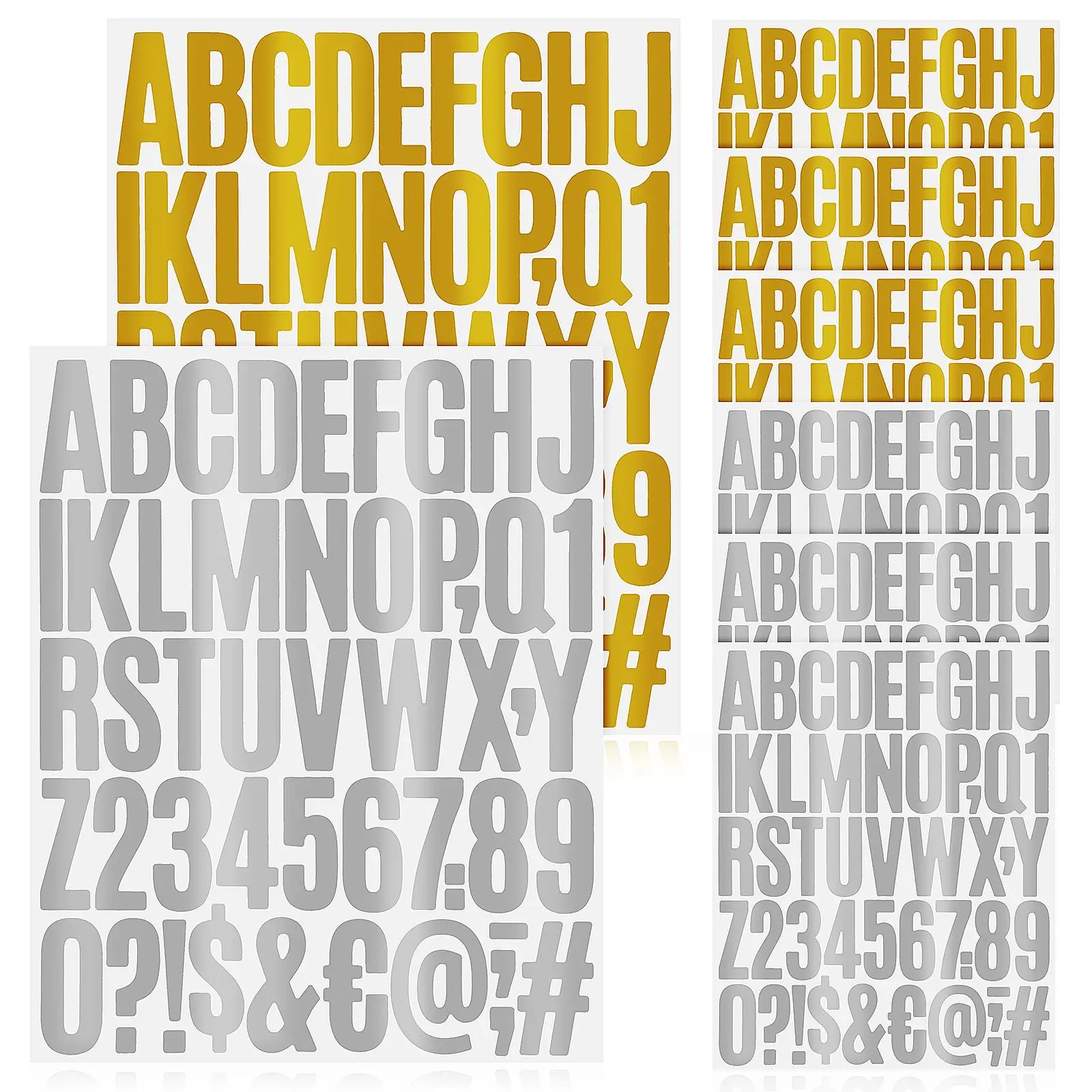 8 Sheets Alphanumeric Sticker Adhesive Letter Patches Letter Number Flash Alphabet Scrapbook Decor Punctuation Marks
8 Sheets Alphanumeric Sticker Adhesive Letter Patches Letter Number Flash Alphabet Scrapbook Decor Punctuation Marks