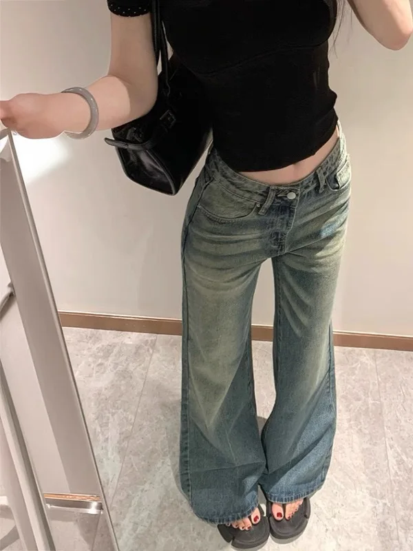 Y2K модные джинсы для девочек в американском стиле ретро с низкой талией, микро-клеш с антипригарным покрытием, свободные широкие повседневные брюки для похудения
Y2K модные джинсы для девочек в американском стиле ретро с низкой талией, микро-клеш с антипригарным покрытием, свободные широкие повседневные брюки для похудения