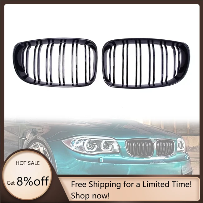 08-11 Double Slat Gloss Matte Black Kidney Front Bumper Grille for E81/E87 2008-2011 Auto Replacement
08-11 Double Slat Gloss Matte Black Kidney Front Bumper Grille for E81/E87 2008-2011 Auto Replacement