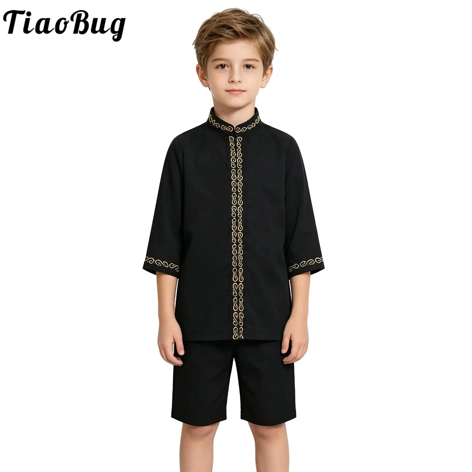Muslim Kids Abaya Long Sleeve Zipper Embroidery Trim Robe with Pants Middle East Arab Islamic Ramadan Eid Kaftan Ethnic Clothes
Muslim Kids Abaya Long Sleeve Zipper Embroidery Trim Robe with Pants Middle East Arab Islamic Ramadan Eid Kaftan Ethnic Clothes