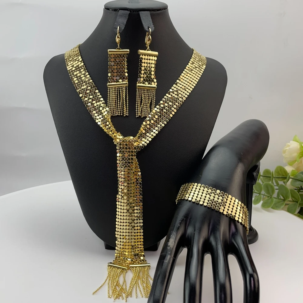 Brazilian Simple Style Necklace Luxury Quality African Bride Jewelry Set For Women Party Gifts FHK29337
Brazilian Simple Style Necklace Luxury Quality African Bride Jewelry Set For Women Party Gifts FHK29337