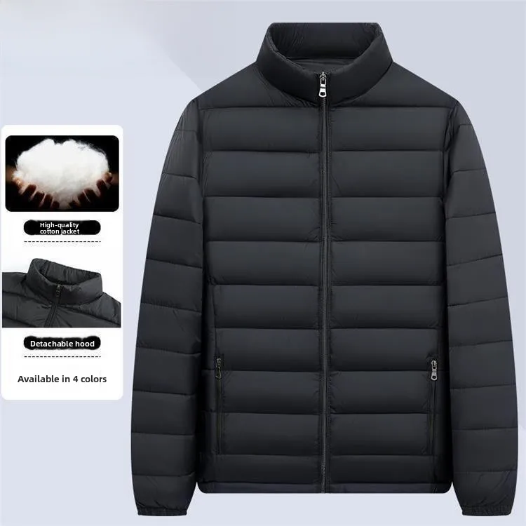Ultra-Thin Men's down Cotton Jaet Lightweight plus Size Long Sle Stand Collar Slim Fit Spring Season Faion Outerwear
Ultra-Thin Men's down Cotton Jaet Lightweight plus Size Long Sle Stand Collar Slim Fit Spring Season Faion Outerwear