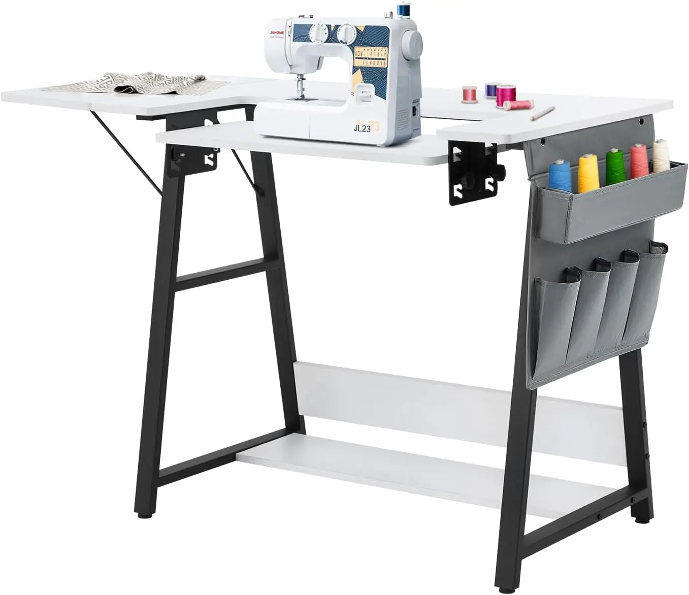 Mellcom Folding Multipurpose Sewing Table, Hobby And Sewing Machine Table With Adjustable Shelf And Side Pocket- Can Also Be
Mellcom Folding Multipurpose Sewing Table, Hobby And Sewing Machine Table With Adjustable Shelf And Side Pocket- Can Also Be