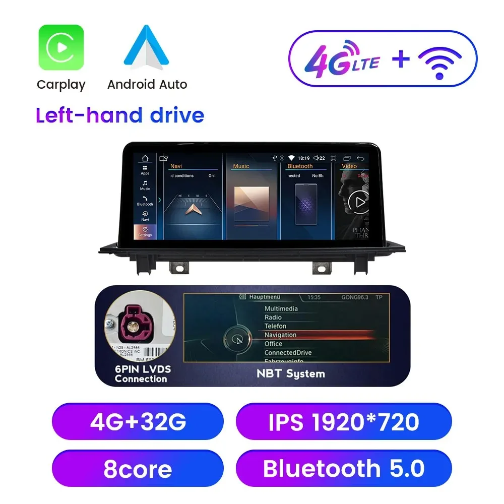 Для BMW 3 4 серии F30 2013-17 NBT Android автомобильный радиоприемник GPS-навигация мультимедийный плеер
Для BMW 3 4 серии F30 2013-17 NBT Android автомобильный радиоприемник GPS-навигация мультимедийный плеер