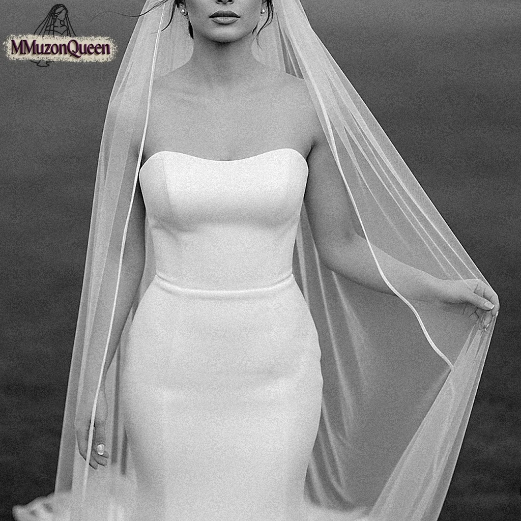 TOPQUEEN Bridal Veil Ribbon Edge Wedding Veil 3 Meters Long White Ivory Wedding Accessories Church-Style Veil Customizable V21
TOPQUEEN Bridal Veil Ribbon Edge Wedding Veil 3 Meters Long White Ivory Wedding Accessories Church-Style Veil Customizable V21