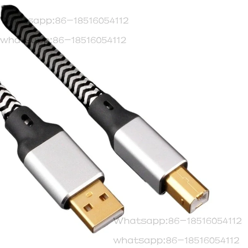 Audiophile grade USB audio cable, single crystal copper silver plated A to B square port sound card dac decoder computer cable
Audiophile grade USB audio cable, single crystal copper silver plated A to B square port sound card dac decoder computer cable