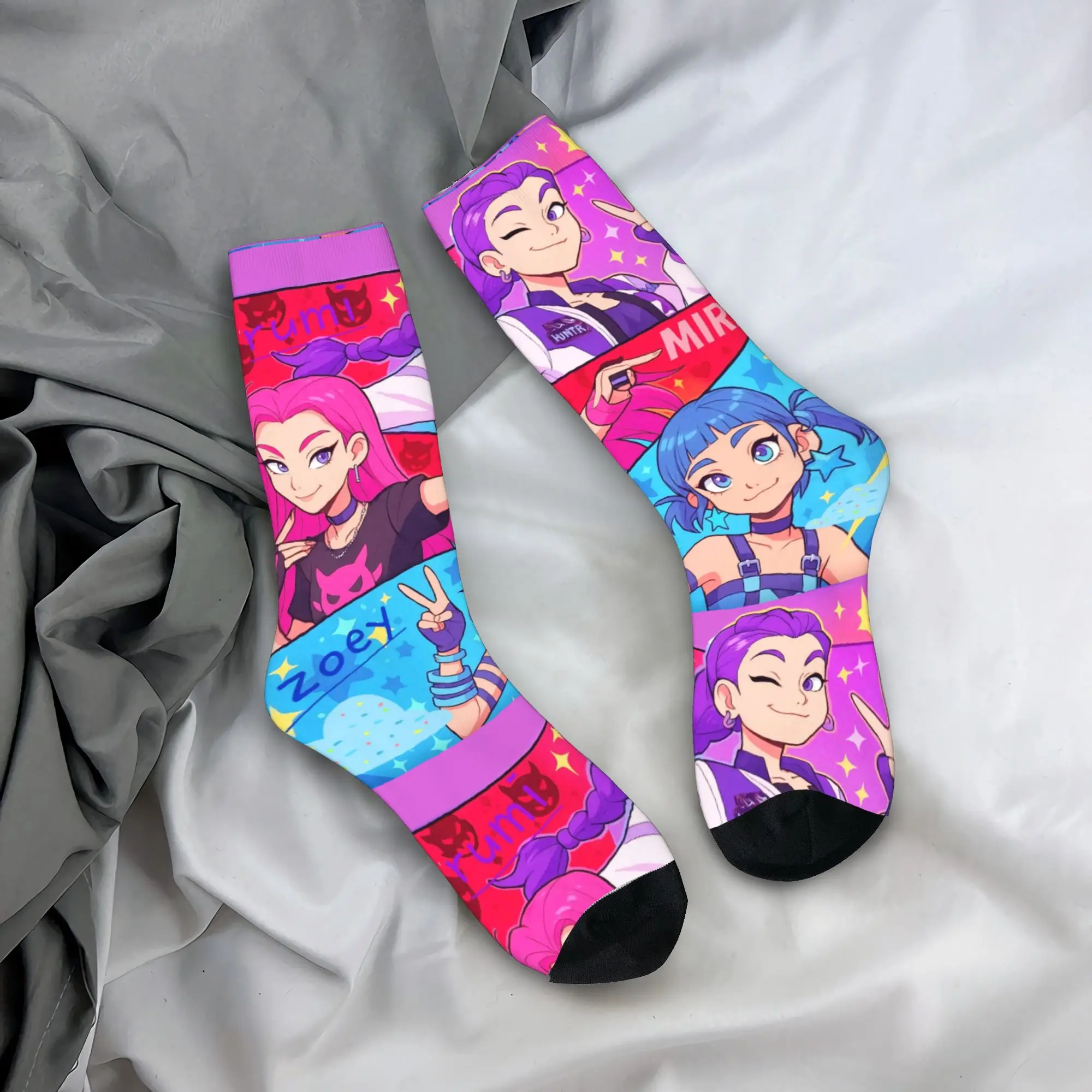 Носки Huntrix для девочек в стиле Kpop, дизайнерские чулки, мужские носки унисекс с защитой от пота, качественные осенние забавные носки для скалолазания
Носки Huntrix для девочек в стиле Kpop, дизайнерские чулки, мужские носки унисекс с защитой от пота, качественные осенние забавные носки для скалолазания