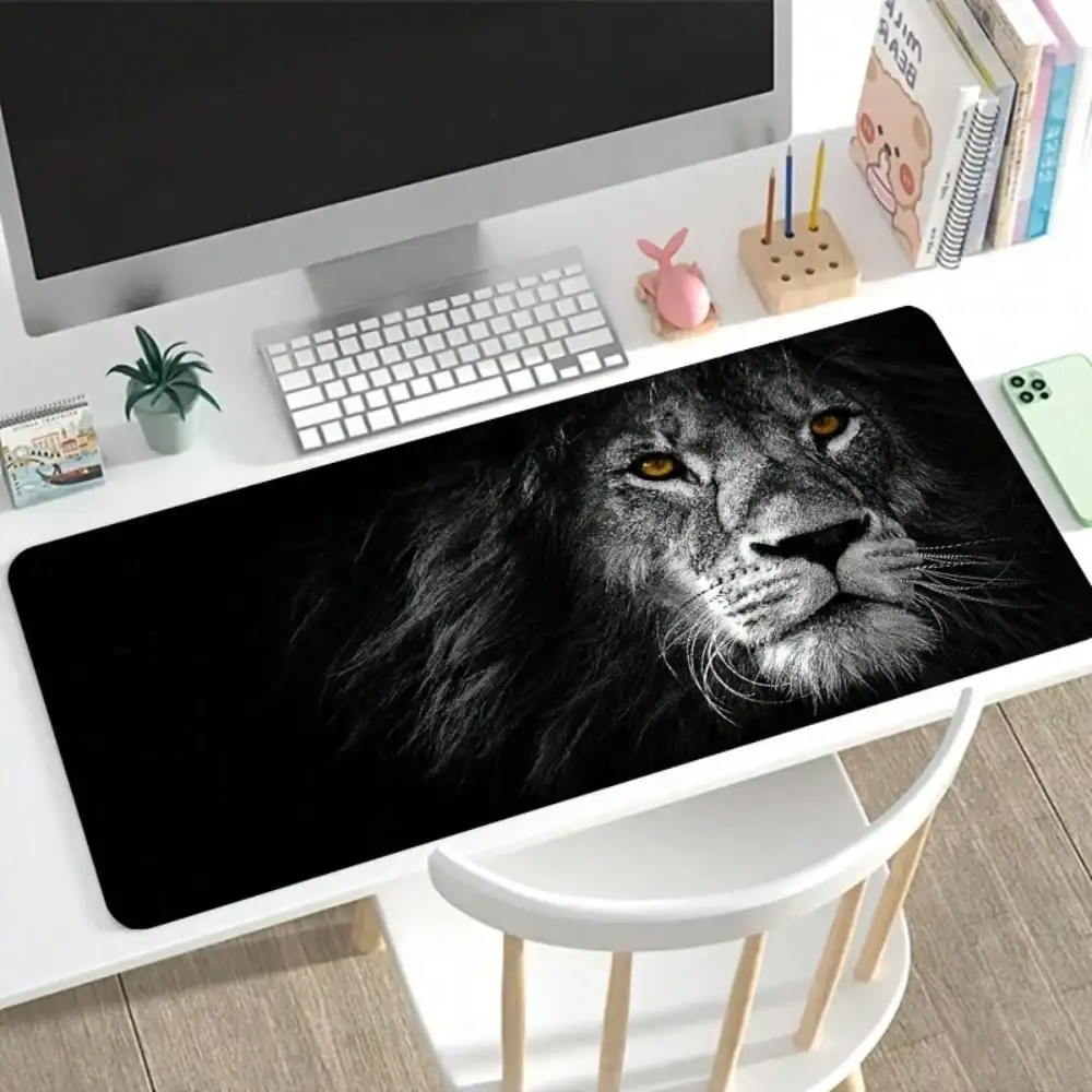 1pc Large Size Esports Gaming Mouse Pad, Black Background Lion With Golden Eyes Pattern, Non-Slip, Washable Rubber Bottom Large Desk Mat Office Desk Accessory, PC Decor Accessory Desktop Decoration Anti-Dirty Gaming Mouse Pad, Ideal Gift For Gamers
1pc Large Size Esports Gaming Mouse Pad, Black Background Lion With Golden Eyes Pattern, Non-Slip, Washable Rubber Bottom Large Desk Mat Office Desk Accessory, PC Decor Accessory Desktop Decoration Anti-Dirty Gaming Mouse Pad, Ideal Gift For Gamers