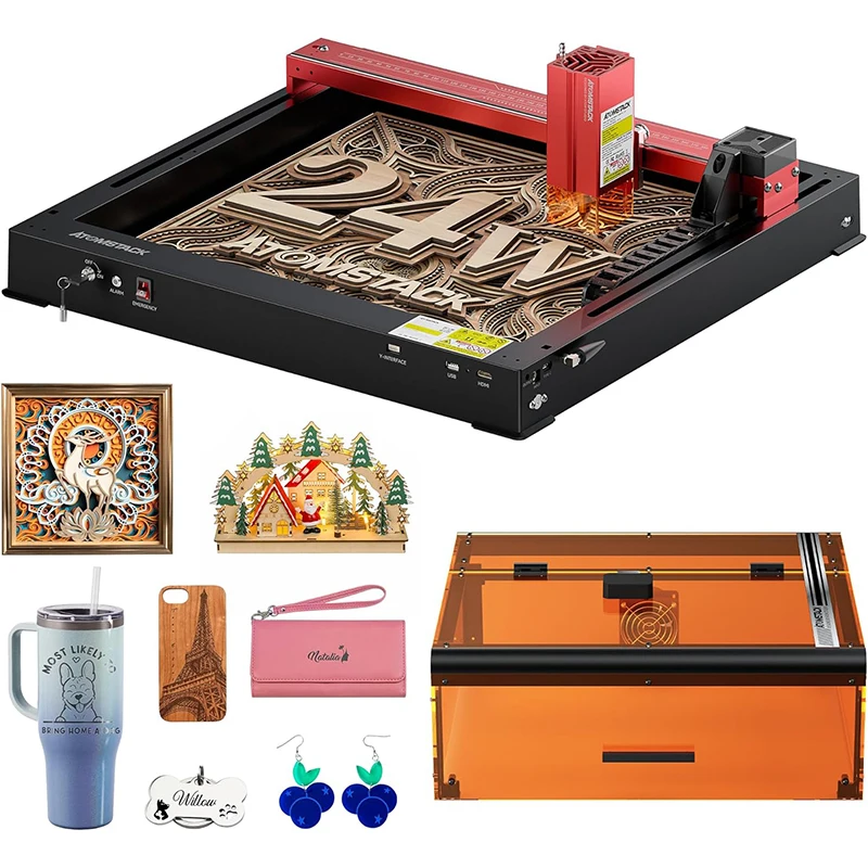 ATOMSTACK A24 X24 Ultra with B3 Housing 24W Power Laser Engraving Machine for Mass Engrave Cutting for Wood Acrylic Leather
ATOMSTACK A24 X24 Ultra with B3 Housing 24W Power Laser Engraving Machine for Mass Engrave Cutting for Wood Acrylic Leather