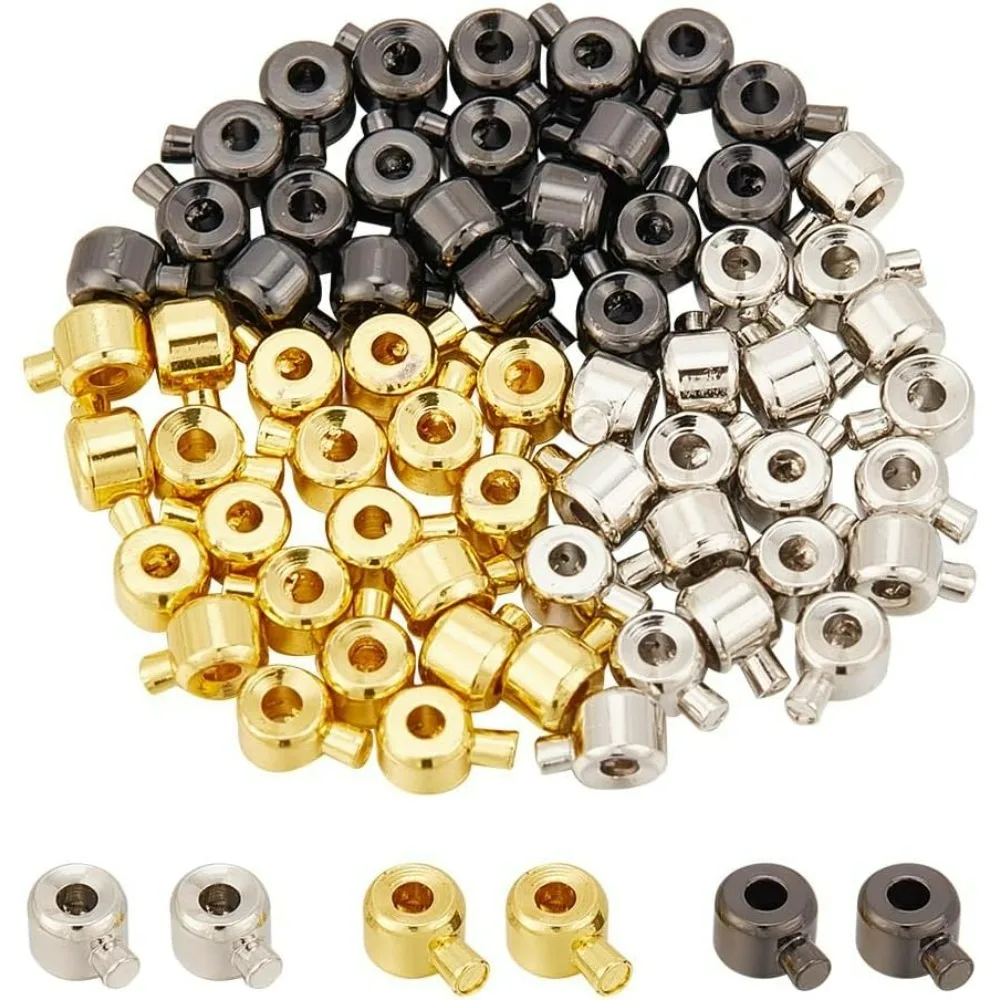 60 Pcs Brass Crimp Beads 3 Colors 4x3mm Long-Lasting Crimp Tubes Column Beads Covers Metal Cord End Caps Accessories
60 Pcs Brass Crimp Beads 3 Colors 4x3mm Long-Lasting Crimp Tubes Column Beads Covers Metal Cord End Caps Accessories