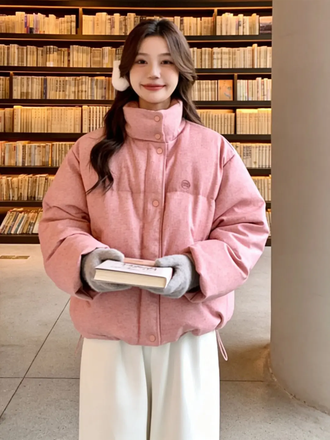 Sli Thiened Stand Collar Cotton Jaet Women's Faion Sweet Sle Warm Versatile Outerwear Trendy Long Sve Coat
Sli Thiened Stand Collar Cotton Jaet Women's Faion Sweet Sle Warm Versatile Outerwear Trendy Long Sve Coat