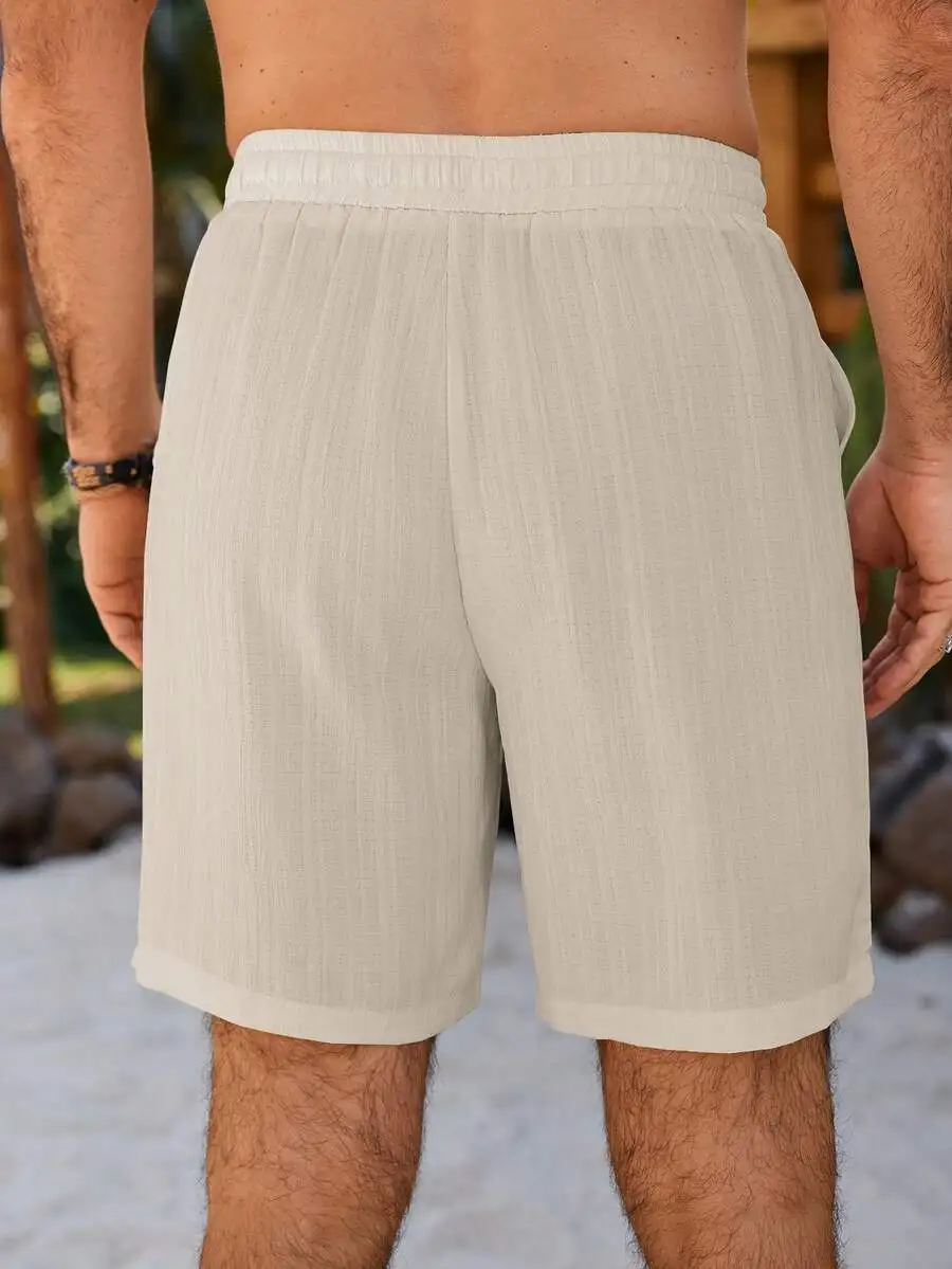 Mens Drawstring Waist Loose Casual Shorts Beige Linen Blend For Summer Outdoor Beach
Mens Drawstring Waist Loose Casual Shorts Beige Linen Blend For Summer Outdoor Beach