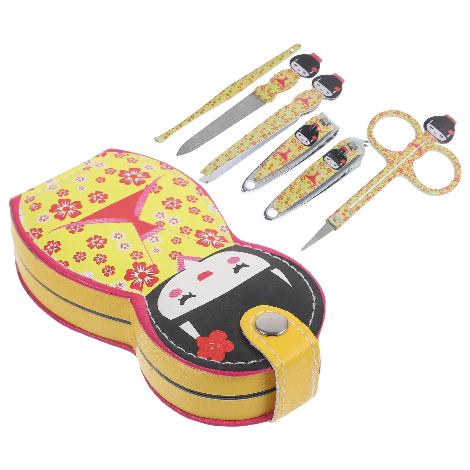 1Set Ergonomic Manicure Pedicure Kit 6 Piece Stainless Steel Nail Clippers Scissors File Pusher with Convenient Carry Pouch
1Set Ergonomic Manicure Pedicure Kit 6 Piece Stainless Steel Nail Clippers Scissors File Pusher with Convenient Carry Pouch