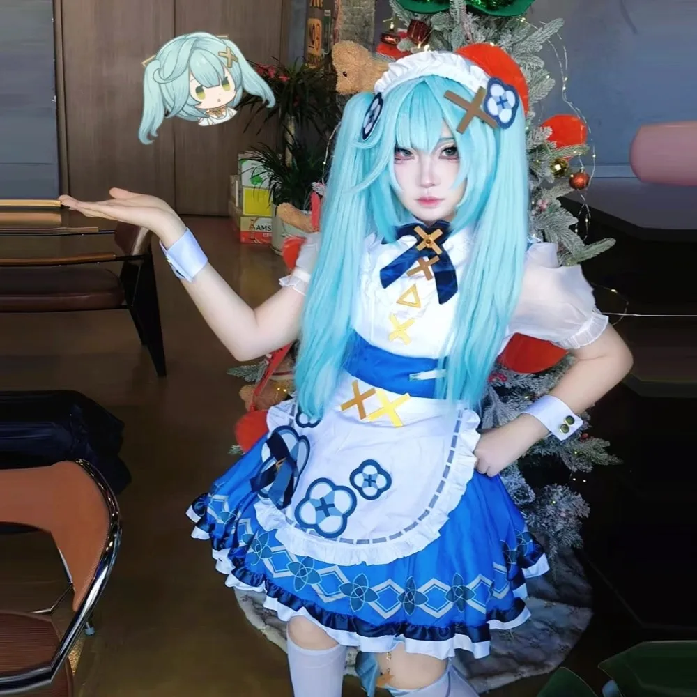 Game Genshin Impact Fanart Faruzan Maid Cosplay Maid Dress Costume wig Full Set Outfit Hallowmas party Role Play Women Cos 
Game Genshin Impact Fanart Faruzan Maid Cosplay Maid Dress Costume wig Full Set Outfit Hallowmas party Role Play Women Cos