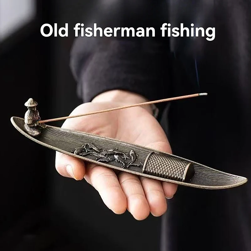 Fashionable Small Boat Incense Burner Fishing Old Man Style Incense Burner Home Indoor Sandalwood Incense Insert Incense Burner
Fashionable Small Boat Incense Burner Fishing Old Man Style Incense Burner Home Indoor Sandalwood Incense Insert Incense Burner