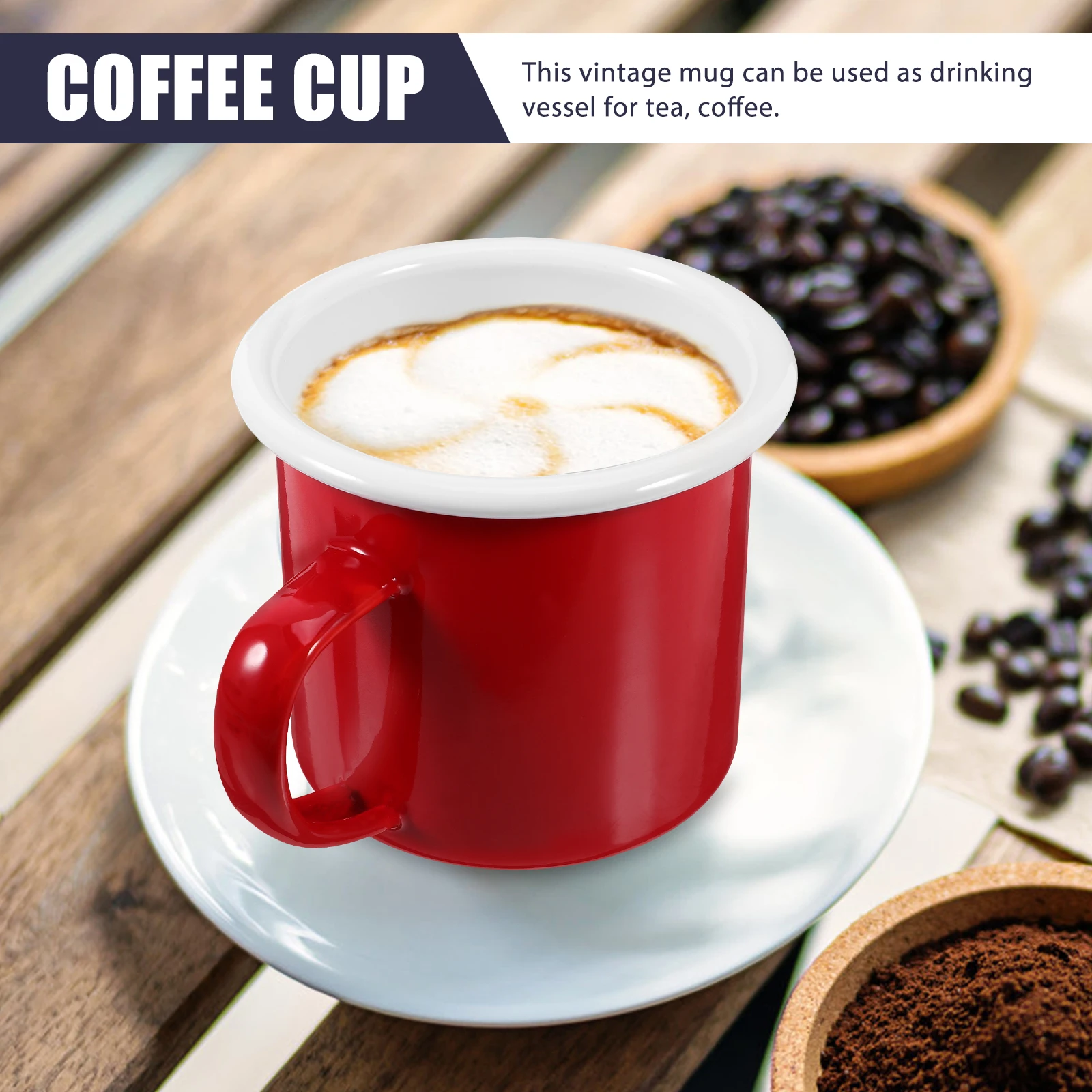 2 Pcs Vintage Mug Coffee Enamel Water Cup White Border Enameled Creative Retro Cups Mugs Office
2 Pcs Vintage Mug Coffee Enamel Water Cup White Border Enameled Creative Retro Cups Mugs Office