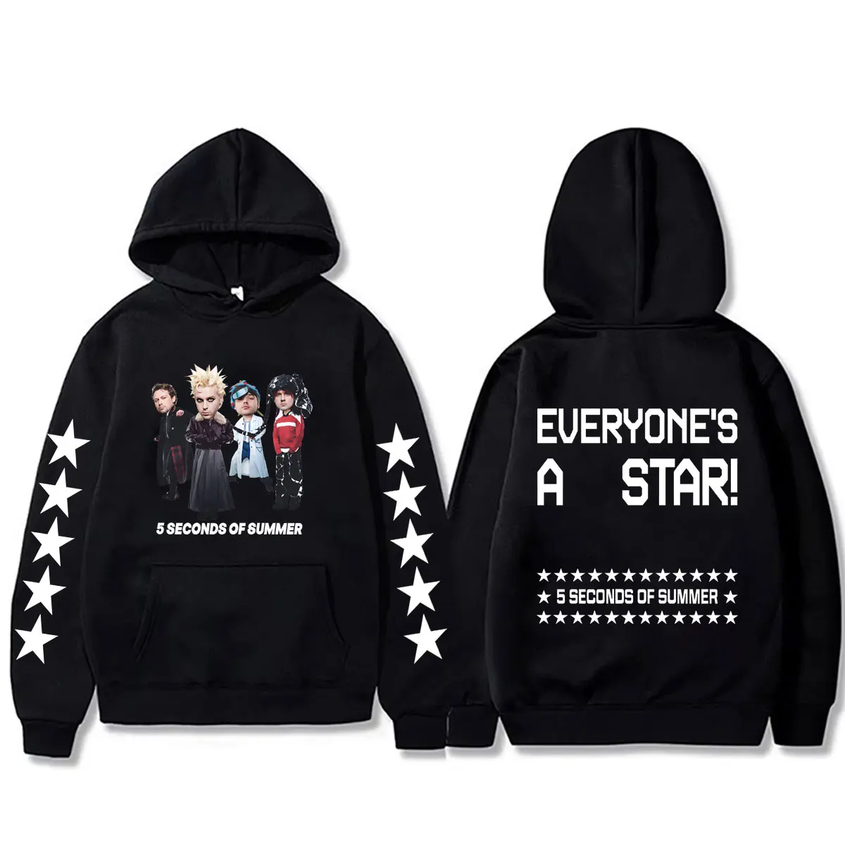 Vintage Punk Rock Band 5 Seconds of Summer Everyone's A Star Graphic Hoodie Men's Women Fashion Harajuku Oversized Streetwear
Vintage Punk Rock Band 5 Seconds of Summer Everyone's A Star Graphic Hoodie Men's Women Fashion Harajuku Oversized Streetwear