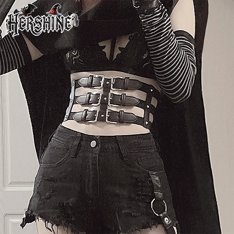HERSHINE 1 piece Y2K black hollow multi-layer belt, dark gothic punk Halloween accessory, rock hip-hop accessory
HERSHINE 1 piece Y2K black hollow multi-layer belt, dark gothic punk Halloween accessory, rock hip-hop accessory