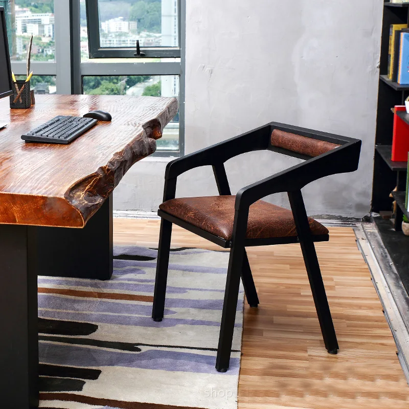 LOFT American back armchair, wrought iron solid wood office chair home computer chai creative meeting chir wholesale
LOFT American back armchair, wrought iron solid wood office chair home computer chai creative meeting chir wholesale