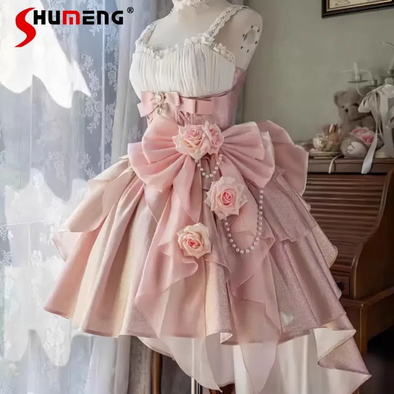 Sweet Green Rose Jsk Princess Dress Small Flower Marriage Dresses Front Short Back Long Birthday Strap Vestidos Lolita Clothes
Sweet Green Rose Jsk Princess Dress Small Flower Marriage Dresses Front Short Back Long Birthday Strap Vestidos Lolita Clothes