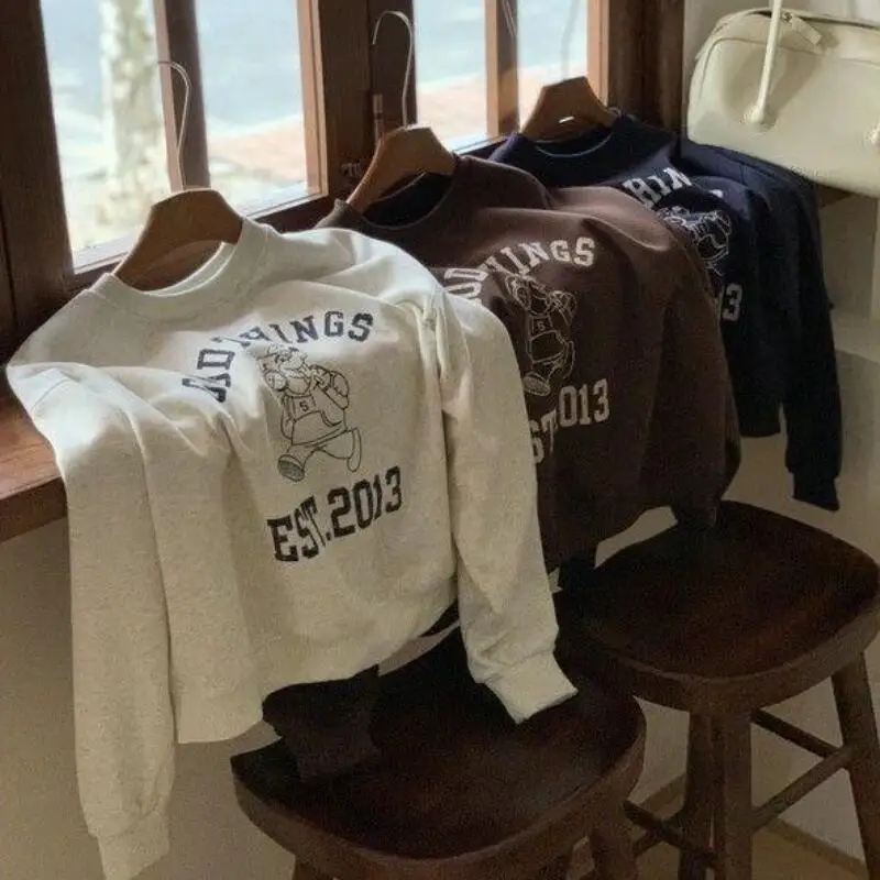 Korean Style Sweatshirt Cotton Blend Women Casual Wear Effortless Simple Versatile Cartoon Print Loose Fit Casual Sweat Hoodie
Korean Style Sweatshirt Cotton Blend Women Casual Wear Effortless Simple Versatile Cartoon Print Loose Fit Casual Sweat Hoodie