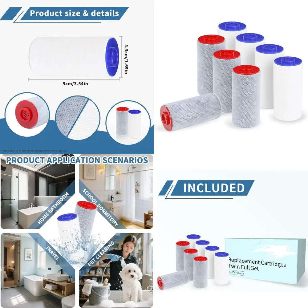 Высокоэффективный набор душевых фильтров для Weddell Duo — удаляет хлор, PFAS и загрязнения для здоровой кожи и волос (4 сменные
Высокоэффективный набор душевых фильтров для Weddell Duo — удаляет хлор, PFAS и загрязнения для здоровой кожи и волос (4 сменные