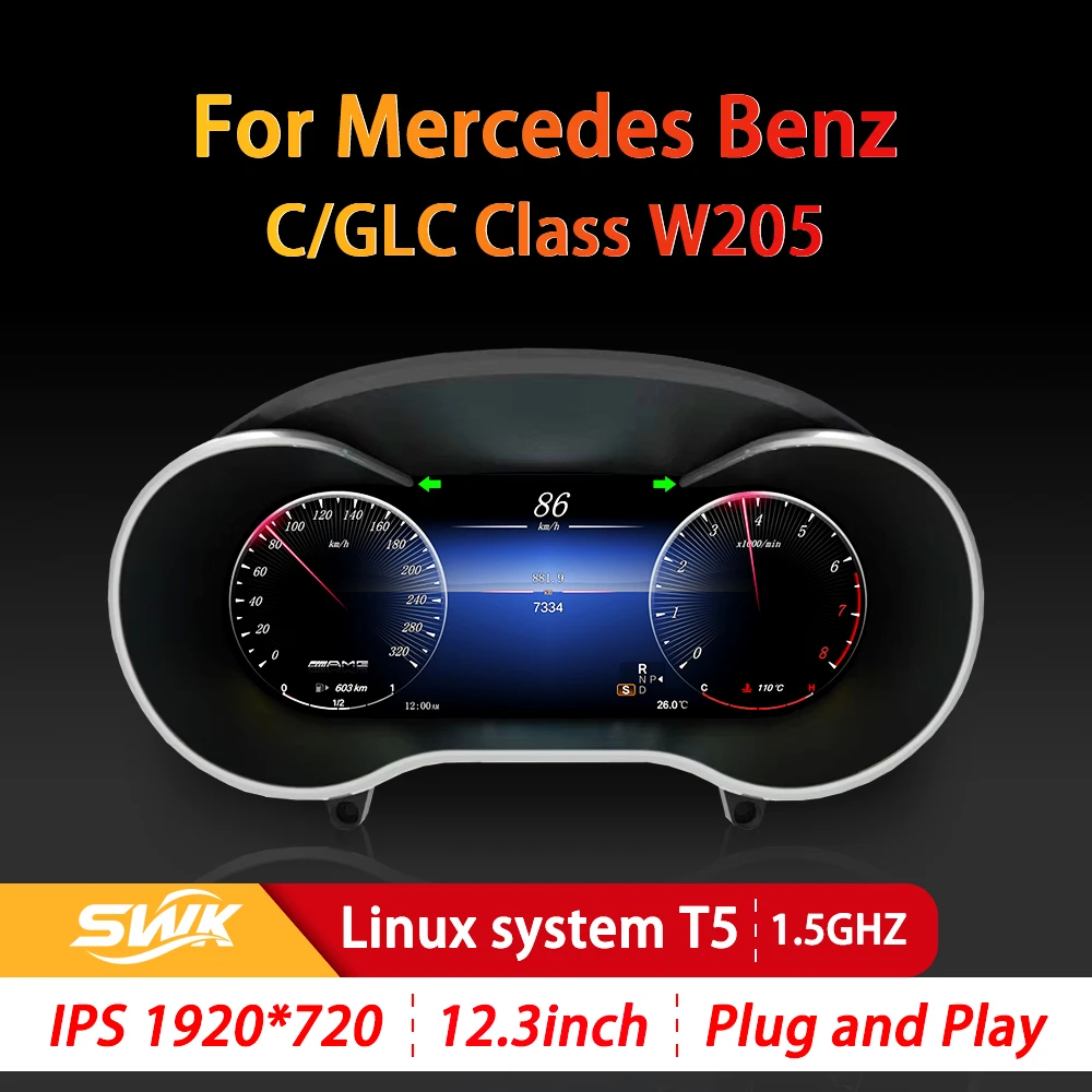 12.3 inch instrument panel Linux system suitable for Mercedes Benz C-Class X253 GLC W205 NTG5.0 automotive LCD instrument panel
12.3 inch instrument panel Linux system suitable for Mercedes Benz C-Class X253 GLC W205 NTG5.0 automotive LCD instrument panel