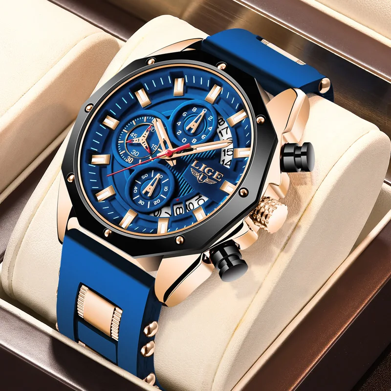 LIGE New Fashion Mens Watches Top Brand Luxury Silicone Sport Watch for Men Quartz Date Clock Waterproof Wristwatch Chronograph
LIGE New Fashion Mens Watches Top Brand Luxury Silicone Sport Watch for Men Quartz Date Clock Waterproof Wristwatch Chronograph