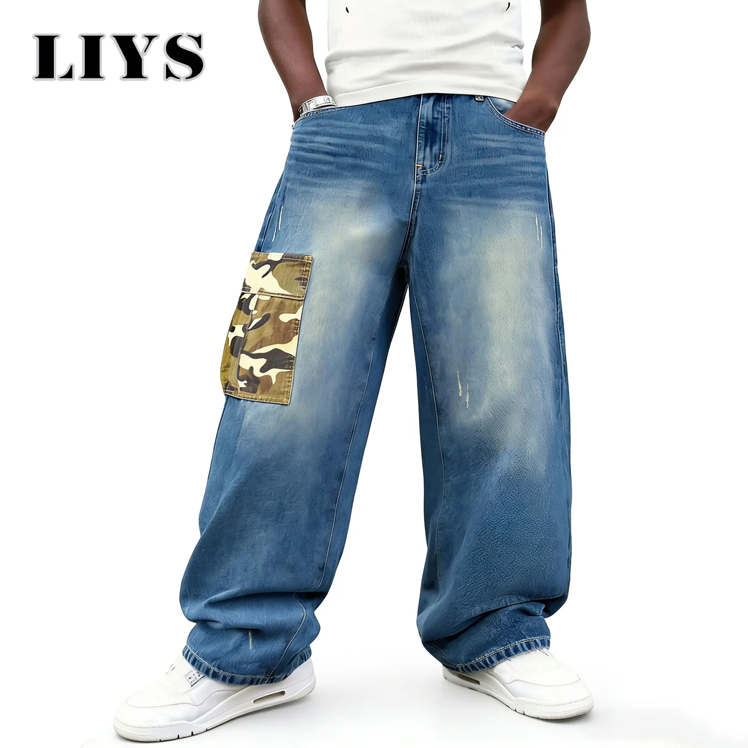 Мужские джинсы-комбинезон LIYS в американском ретро-стиле, камуфляжные, ультра-широкие, с карманами, на все сезоны, повседневные, унисекс, из денима
Мужские джинсы-комбинезон LIYS в американском ретро-стиле, камуфляжные, ультра-широкие, с карманами, на все сезоны, повседневные, унисекс, из денима