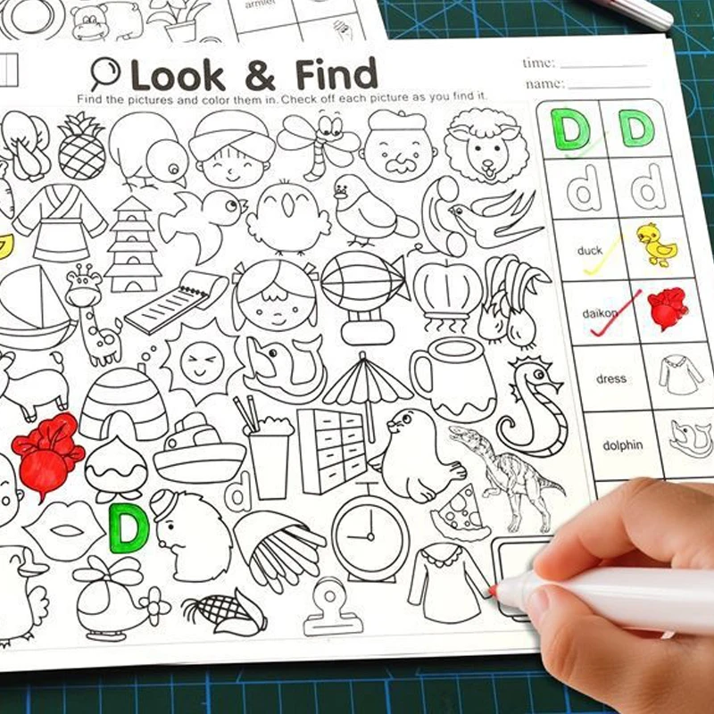 Children's Observation Skills Training Book: Find The Items: Look & Find - English Fun Same-Letter Coloring Book
Children's Observation Skills Training Book: Find The Items: Look & Find - English Fun Same-Letter Coloring Book