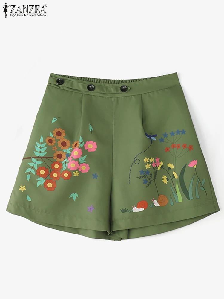 ZANZEA, повседневные свободные шорты, женские брюки с эластичной резинкой на талии и цветочным принтом, мода 202, летние короткие широкие брюки на пуговицах, большие размеры
ZANZEA, повседневные свободные шорты, женские брюки с эластичной резинкой на талии и цветочным принтом, мода 202, летние короткие широкие брюки на пуговицах, большие размеры