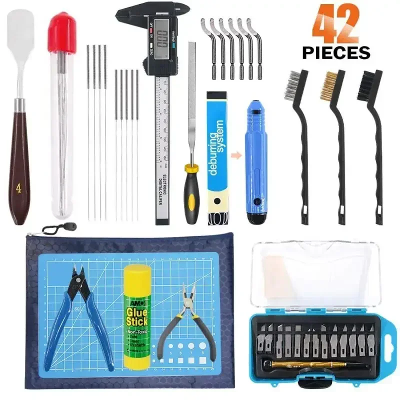 42 Pieces 3D Print Tool Kit Includes Debur Cleaning Removal Tools with Storage Bag 3D Printer Too l Sets for Laptop PC Cleaning
42 Pieces 3D Print Tool Kit Includes Debur Cleaning Removal Tools with Storage Bag 3D Printer Too l Sets for Laptop PC Cleaning