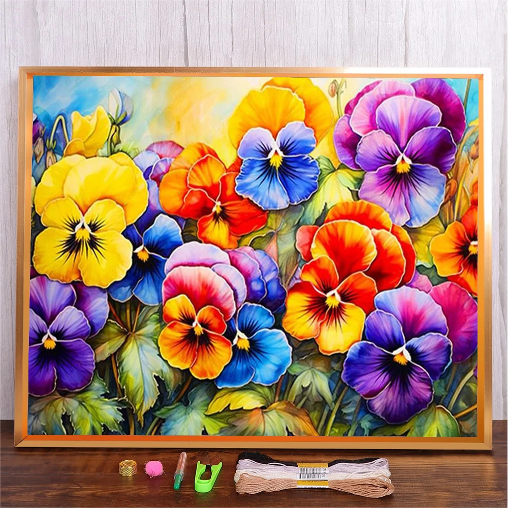 11CT Cross Stitch Embroidery Kit Colorful Flower Cotton Thread DIY Needlework Embroidery Kit Decorate Full Printed On Canvas
11CT Cross Stitch Embroidery Kit Colorful Flower Cotton Thread DIY Needlework Embroidery Kit Decorate Full Printed On Canvas
