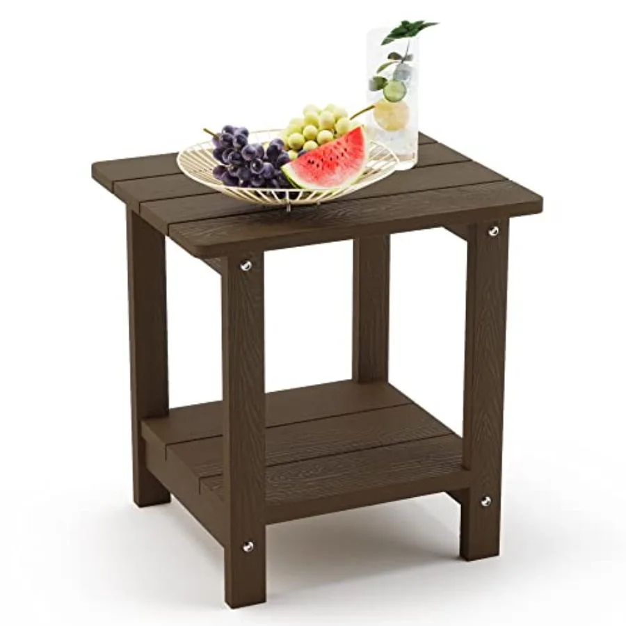 Adirondack Outdoor Side Table, 2-Tier HDPE Patio End Table, Gray, Weather-Resistant Modern Design for Patio, Pool, Porch
Adirondack Outdoor Side Table, 2-Tier HDPE Patio End Table, Gray, Weather-Resistant Modern Design for Patio, Pool, Porch