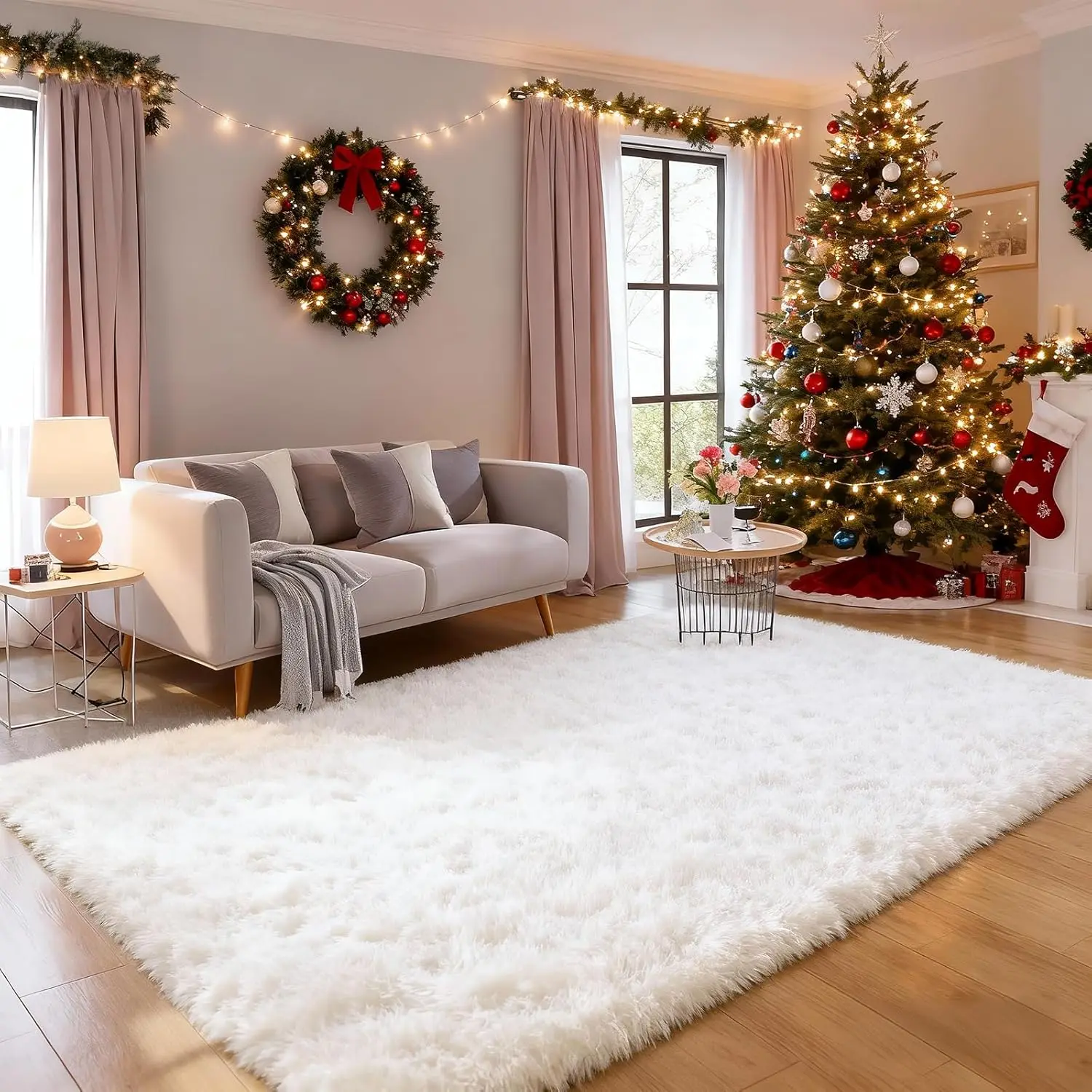 Soft White Shag Rugs 4x6, Fluffy Plush Carpet for Living Room Bedroom, Non-Slip Furry Rug for Girls Kids Room Dorm
Soft White Shag Rugs 4x6, Fluffy Plush Carpet for Living Room Bedroom, Non-Slip Furry Rug for Girls Kids Room Dorm