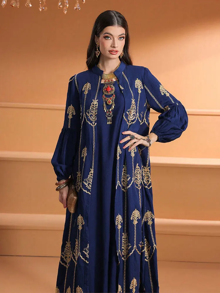Ramadan Muslim Women Maxi Dress 2 Piece Abaya Dubai Kaftan Eid Islam Jalabiya Kebaya Caftan Marocain Femme Robe Kimono Cardigan
Ramadan Muslim Women Maxi Dress 2 Piece Abaya Dubai Kaftan Eid Islam Jalabiya Kebaya Caftan Marocain Femme Robe Kimono Cardigan