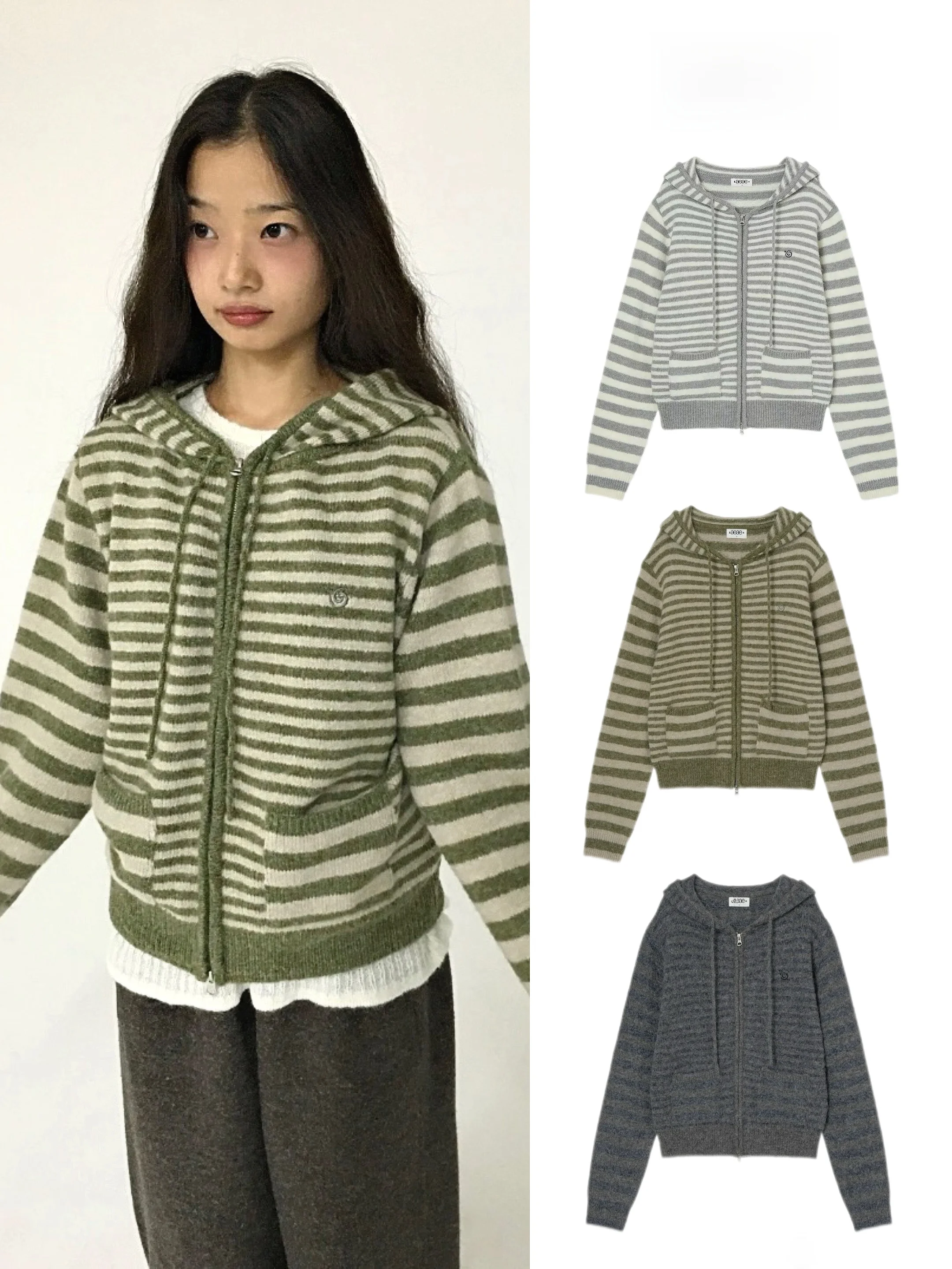 Женская полосатая вязаная толстовка с капюшоном на молнии, кардиган Thi Long Sve Commute Sle, цветная блузка обычного кроя, осень-зима, Новое поступление
Женская полосатая вязаная толстовка с капюшоном на молнии, кардиган Thi Long Sve Commute Sle, цветная блузка обычного кроя, осень-зима, Новое поступление