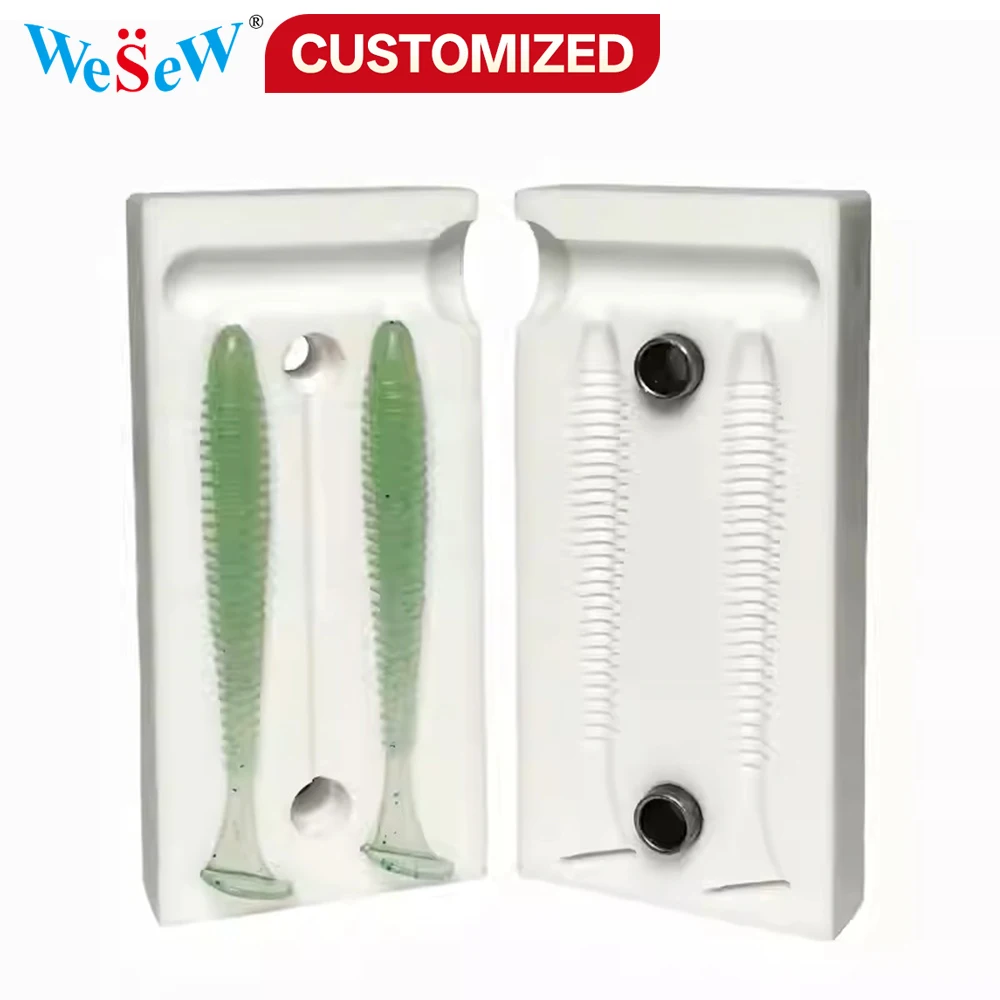 WeSeW Customized Double-Cavity Soft Bait Mold Silicone Molding Mold for Bionic Fishing Bait DIY Fishing Tool 3d printing
WeSeW Customized Double-Cavity Soft Bait Mold Silicone Molding Mold for Bionic Fishing Bait DIY Fishing Tool 3d printing
