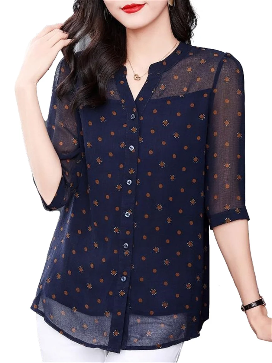 5XL Loose Women Spring Summer Blouses Shirts Lady Fashion Casual Half Sleeve V-Neck Collar Printing Blusas Tops WY0636
5XL Loose Women Spring Summer Blouses Shirts Lady Fashion Casual Half Sleeve V-Neck Collar Printing Blusas Tops WY0636