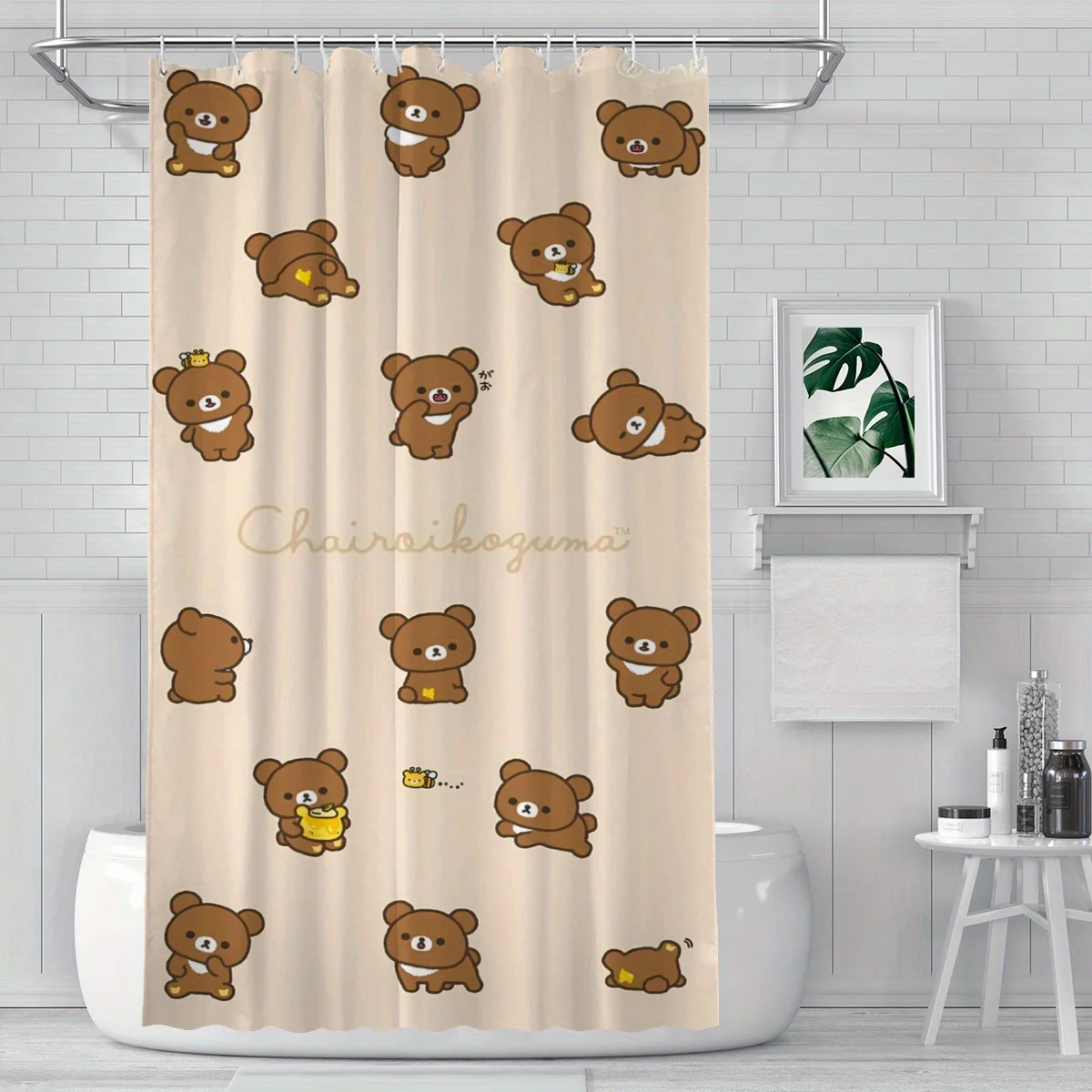 Rilakkuma Bear Pattern Shower Curtain Cute Kawaii Characters Beige Background Polyester Bathroom Decor 180x180cm
Rilakkuma Bear Pattern Shower Curtain Cute Kawaii Characters Beige Background Polyester Bathroom Decor 180x180cm