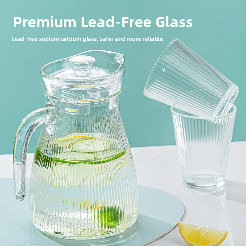 High-Quality Thickened Glass Cold Water Pot Lead-Free Juice Pot Hammered Pattern Large Capacity Home Use Cool Water Pot
High-Quality Thickened Glass Cold Water Pot Lead-Free Juice Pot Hammered Pattern Large Capacity Home Use Cool Water Pot