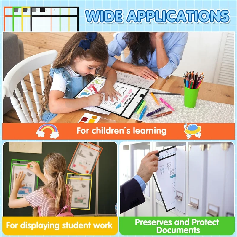 28Piece Work Note Holder Dry Erase Pocket Sleeves For Teacher Office Organization C
28Piece Work Note Holder Dry Erase Pocket Sleeves For Teacher Office Organization C